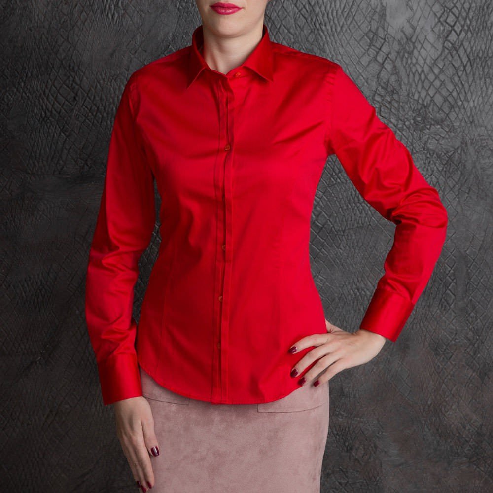 Красная женская рубашка - 7148 от Tonelli 