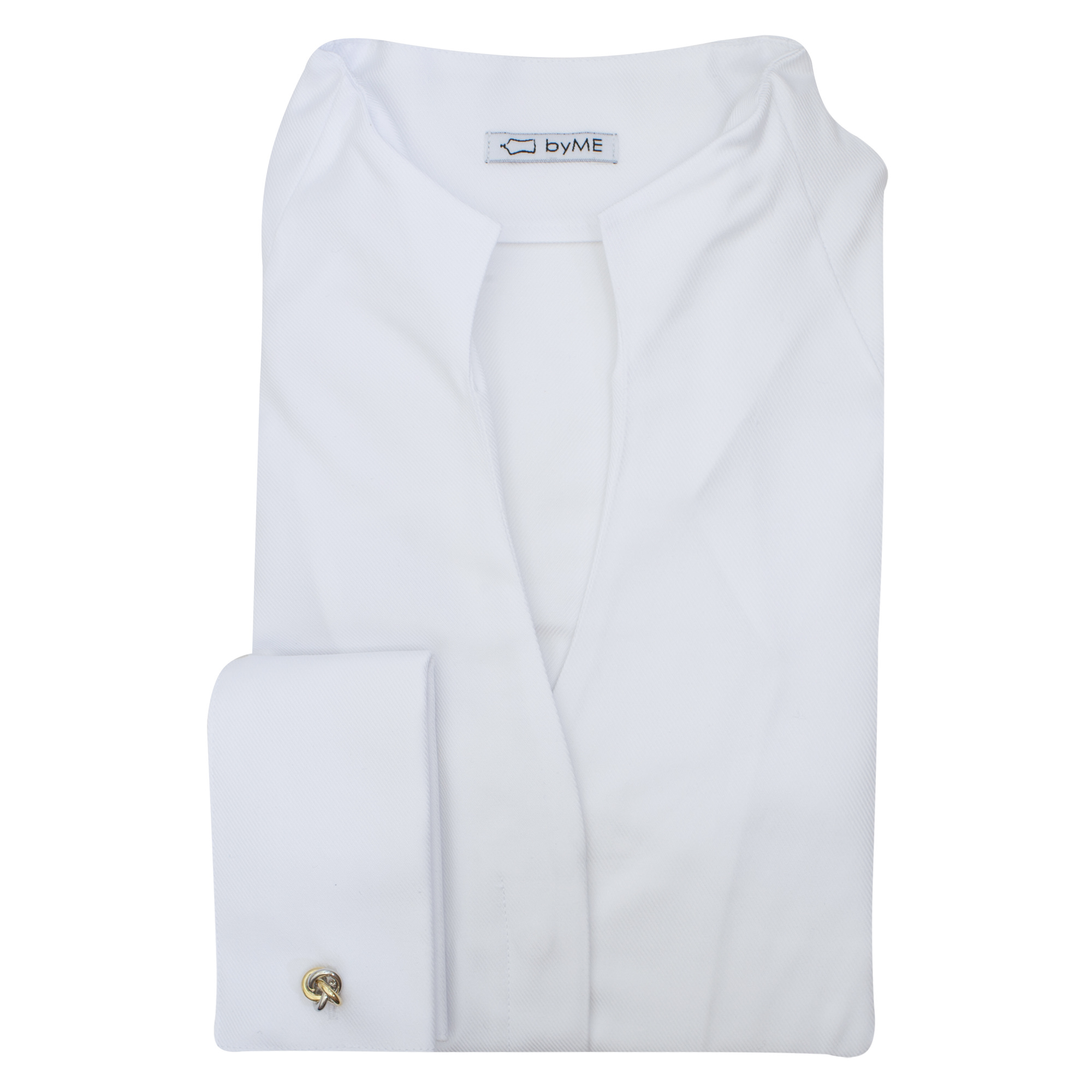 Женская рубашка под запонки воротник стойка белая - 8160 от byME 