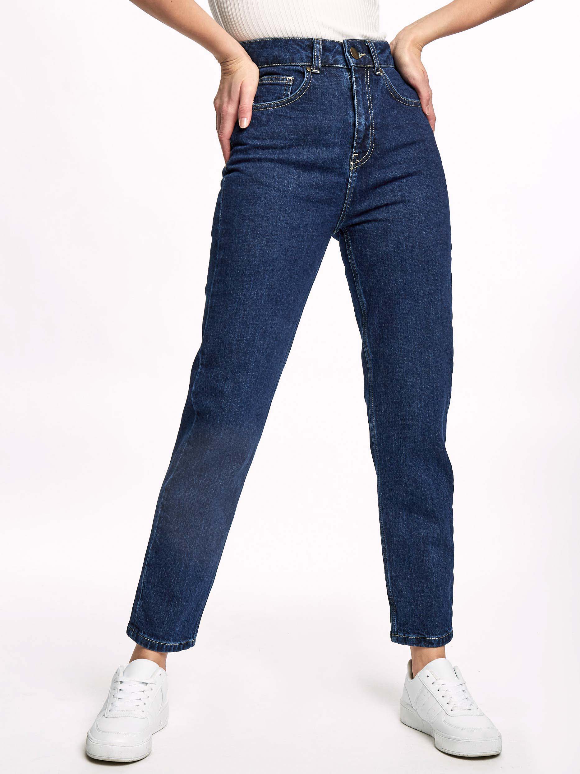Женские укороченные джинсы тёмно-синие CA-1-36705_50031-140 от byME 