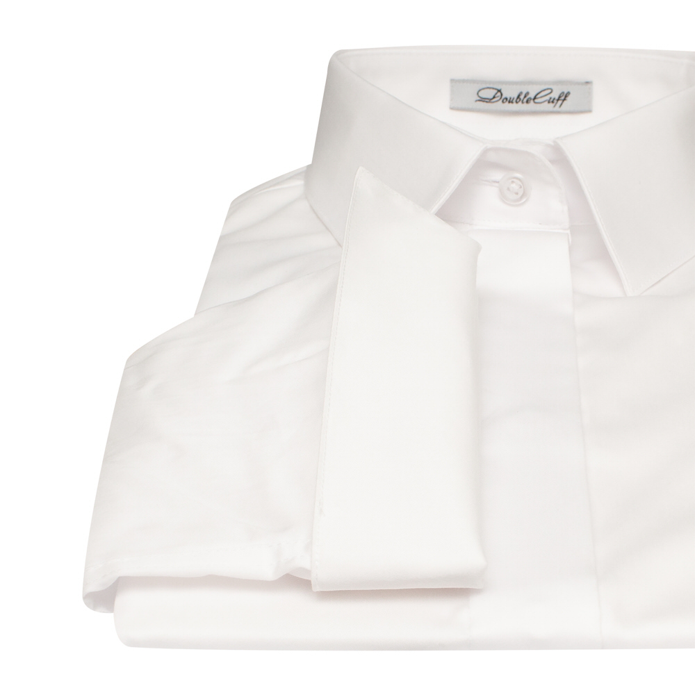 Женская рубашка белая рукав три четверти - 7549 от DoubleCuff 